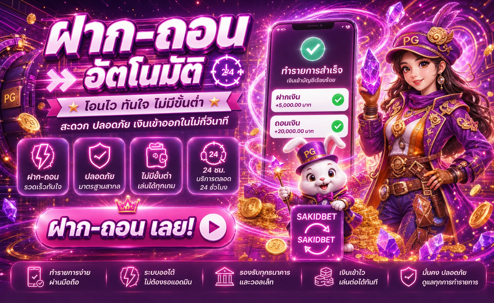 SAKIDBET ฝากถอนออโต้ผ่านมือถืออย่างเป็นระบบ
